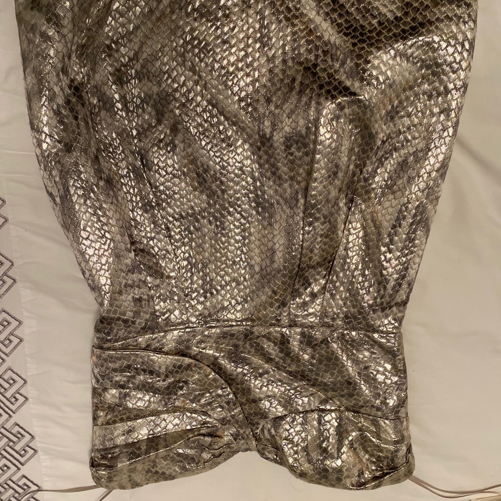 Metallic strapless dress